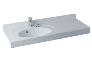 {{photo.Alt || photo.Description || 'Раковина - столешница AQUATON Отель1200, белая (1A70093NOT01L)'}}