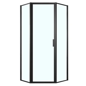 {{photo.Alt || photo.Description || 'Душевое ограждение Azario RICHMOND (900х900х2000), БЕЗ ПОДДОНА, прозрачное стекло 6 мм, цвет профиля черный (AZ-NAG3231 900 Black)'}}