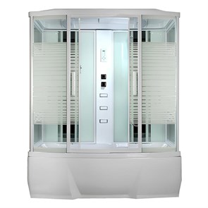 {{photo.Alt || photo.Description || 'Душевая кабина Loranto CS 77-4 150x85x215 с тропическим душем, раздвижная дверь, белый профиль (CS00054497)'}}