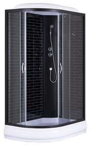 {{photo.Alt || photo.Description || 'Душевая кабина Loranto 120х80х215 поддон 20 см, черный кирпичный узор, серое стекло 4 мм, профиль черный (CS-66120-20R GB 120)'}}