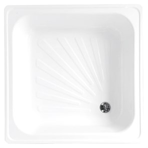 {{photo.Alt || photo.Description || 'Поддон Loranto стальной, квадратный 80х80х15 толщина стали 0,9 мм, отверстие для слива 5 см, белый (LG800B)'}}