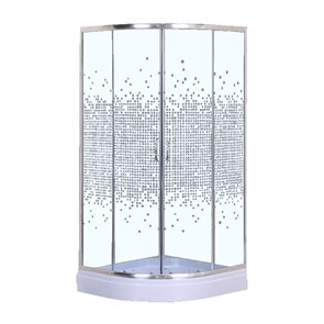 {{photo.Alt || photo.Description || 'Душевое ограждение LORANTO 90х90х215 с низким поддоном13см, серое закаленное стекло 4мм, профиль хром (CS-8015GB 90)'}}