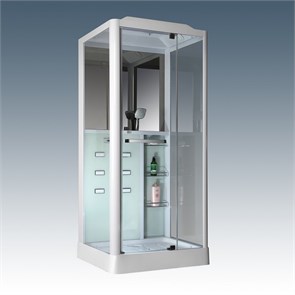 Душевая кабина Loranto CS 126 L 90*100*235 левосторонняя, прозрачное стекло 6 мм., профиль белый (00054489) 00054489