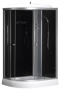 {{photo.Alt || photo.Description || 'Душевая кабина LORANTO 120х80х215 с низким поддоном 13 см, черное закаленное стекло 4 мм, профиль хром (CS-66121R G 120)'}}