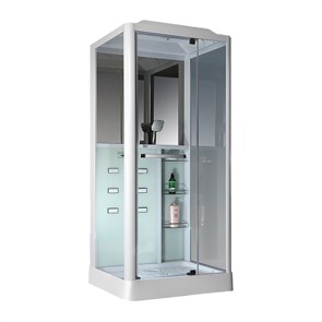 {{photo.Alt || photo.Description || 'Душевая кабина Loranto CS 126  R 90*100*235 правосторонняя, прозрачное стекло 6 мм., профиль белый (00054490)'}}