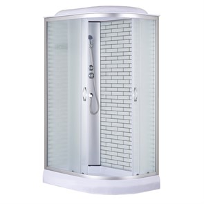 {{photo.Alt || photo.Description || 'Душевая кабина Loranto 120х80х215 левосторонняя, поддон 13см, белый кирпичный узор, матовое стекло 4мм, профиль хром (CS6612013LFW120)'}}