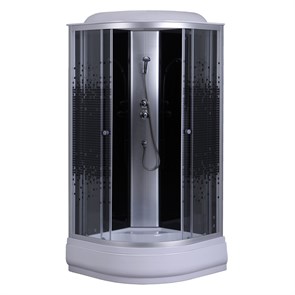 {{photo.Alt || photo.Description || 'Душевая кабина Loranto 100х100х215 поддон 25см, мозаичный узор, прозрачное стекло 4мм, профиль хром (CS661025K100)'}}