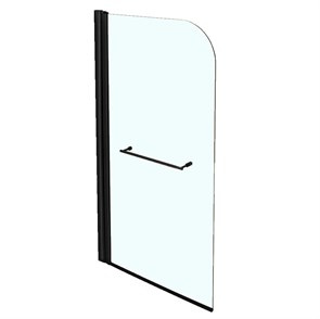 {{photo.Alt || photo.Description || 'Шторка на ванну Jacob Delafon Odeon Up 80x145 с полотенцедержателем, стекло прозрачное, профиль Черный  (E4932-BL)'}}