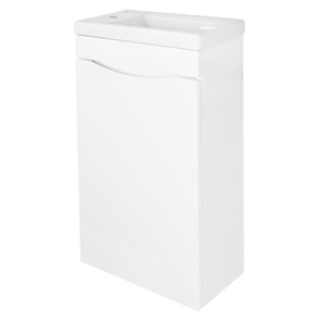 {{photo.Alt || photo.Description || 'Комплект Тумба подвесная Loranto Алина - 40 400х220х730  с раковиной Миранда 40 левая, белый (CS00087021)'}}