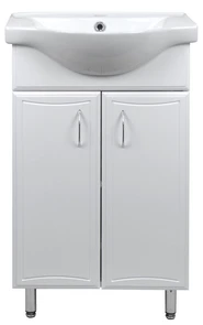 ВЫВОД Комплект Тумба Коралл 50 с раковиной (арт.7050) Basic 50 (Турция) (2 места) CS00070573