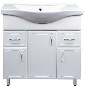 Комплект Тумба Коралл-80/2 (800х850х460) с раковиной Basic 80 (CS00070754) CS00070754