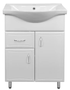 ВЫВОД Комплект Тумба Коралл-60/1 (600*850*450) с раковиной Basic 60 (Турция) (2 места) CS00070575