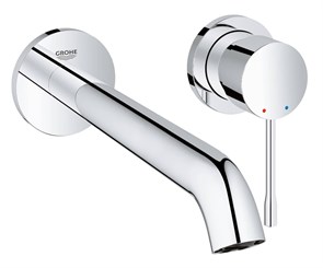 {{photo.Alt || photo.Description || 'Смеситель для раковины GROHE Essence+ на 2 отверстия (вынос 230 мм), внешняя часть, хром (19967001)'}}