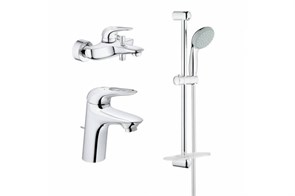 Душевой набор GROHE Eurostyle New с душевым гарнитуром и полочкой, хром (124416) 124416