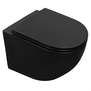 {{photo.Alt || photo.Description || 'Унитаз подвесной Azario Grado 490х370х360 безободковый с сиденьем микролифт, черный матовый (AZ-0046-MB)'}}