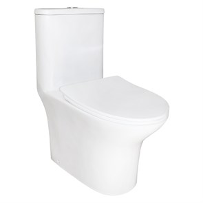 {{photo.Alt || photo.Description || 'Унитаз-моноблок с функцией биде AZARIO Sente 375х665х785 напольный, безободковый, горизонтальный слив, сиденье дюропласт микролифт (AZ-8614B)'}}