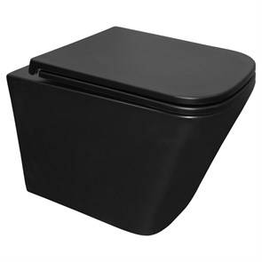 {{photo.Alt || photo.Description || 'Унитаз подвесной Azario Teramo 490х345х355 безободковый, слив скрытое торнадо, быстросъемное сиденье микролифт, черный матовый (AZ-0052-UQ3MB)'}}