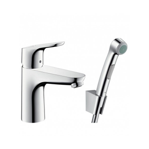 {{photo.Alt || photo.Description || 'Смеситель для раковины Hansgrohe Focus с гигиеническим душем, однорычажный, хром (31927000)'}}