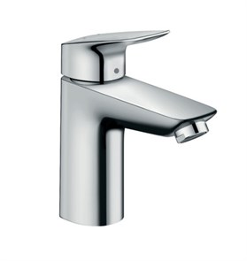 {{photo.Alt || photo.Description || 'Смеситель для раковины Hansgrohe Logis 100, со сливным клапаном Push-Open, однорычажный, хром (71107000)'}}