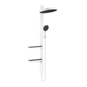 {{photo.Alt || photo.Description || 'Душевая колонна Hansgrohe Rainfinity Showerpipe 360, скрытый монтаж, белый матовый (26842700)'}}