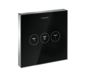 {{photo.Alt || photo.Description || 'Переключатель потоков Hansgrohe ShowerSelect Glass, стеклянный (черный/хром) (15736600)'}}