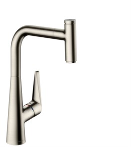 {{photo.Alt || photo.Description || 'Смеситель для кухни Hansgrohe Talis Select, однорычажный, с выдвижным изливом, сталь (72821800)'}}