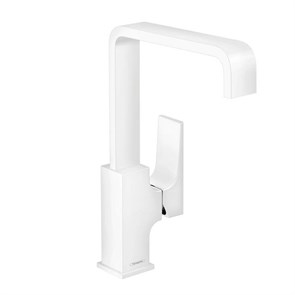 {{photo.Alt || photo.Description || 'Смеситель для раковины 230, Metropol однорычажный, с рычаговой рукояткой, со сливным клапаном Push-Open, матовый белый 32511700'}}