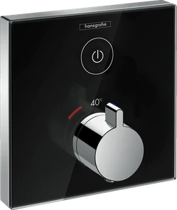 {{photo.Alt || photo.Description || '15737600 ShowerSelect Glass Термостат ShowerSelect для одного потребителя, стеклянный, СМ, черный/хром'}}