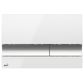 {{photo.Alt || photo.Description || 'Кнопка смыва Alcadrain, белая с хромированной вогнутой клавишей (M1720-1)'}}