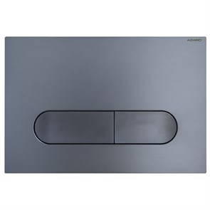 {{photo.Alt || photo.Description || 'Клавиша смыва AZARIO NEW двойная, овальные кнопки, пластик, оружейная сталь матовый (AZ-004.08)'}}