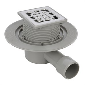 {{photo.Alt || photo.Description || 'Трап для душа AZARIO  100*100 с металлической решеткой горизонтальный выпуск'}}