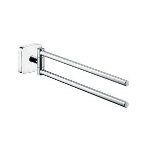 {{photo.Alt || photo.Description || 'Полотенцедержатель Hansgrohe PuraVida, двухрожковый, хром (41512000)'}}