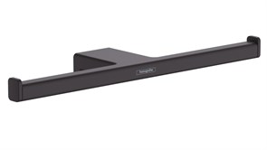 {{photo.Alt || photo.Description || 'Держатель запасного рулона туалетной бумаги двойной Hansgrohe AddStoris, матовый чёрный (41748670)'}}