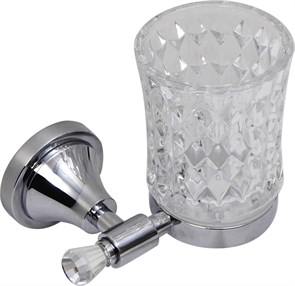 Подстаканник одинарный Fixsen Crystal, стекло, хром (SF-35006) SF-35006