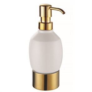 {{photo.Alt || photo.Description || 'ELVIA Дозатор жидкого мыла керамический настольный, золото'}}