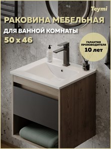 {{photo.Alt || photo.Description || 'Раковина для ванной мебельная на тумбу Teymi Ritta 50 белая T51000'}}