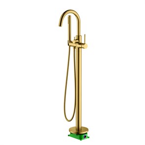 Смеситель напольный для ванны с душем Timo Saona золото шлифованное (2310/20Y-CR) 2310/20Y-CR