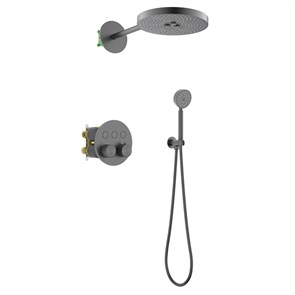 Душевая система встроенная с термостатом Timo Saona черное золото (SX-2308/18SM) SX-2308/18SM