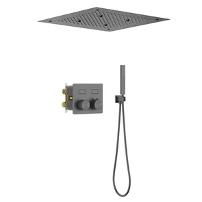 Душевая система встроенная с термостатом Timo Petruma черное золото (SX-5209/18SM) SX-5209/18SM