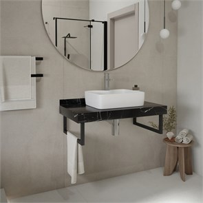 {{photo.Alt || photo.Description || 'Столешница керамогранитная 90 см черный мрамор с раковиной Teymi Helmi S 48 кронштейны 2 шт. черные в комплекте F14415'}}