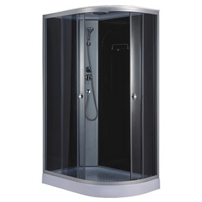 {{photo.Alt || photo.Description || 'Душевая кабина Loranto 1180х780х2080 левосторонняя, черное заднее стекло, поддон 14 см, тонированное стекло 4 мм, профиль хром матовый (CS-876EATM/B-120)'}}