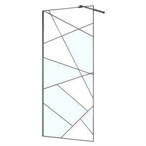 {{photo.Alt || photo.Description || 'Душевая перегородка Azario Walk-in 900x1950 в рамке, графический принт, толщина стекла 8 мм, профиль графит матовый (AZ-271-90-MGR-CGP)'}}