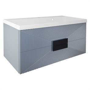 {{photo.Alt || photo.Description || 'Комплект Azario ZENA Тумба 100/2 1000х450х585 подвесная, с раковиной CLASSIK 100, серый, ручка золото (CS00097710)'}}