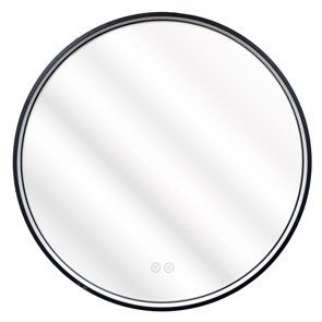 {{photo.Alt || photo.Description || 'Зеркало Azario Димион D700, круглое, с подсветкой и диммером, 3 режима, сенсорный выключатель, с подогревом, черный матовый (АZ-LED010925)'}}