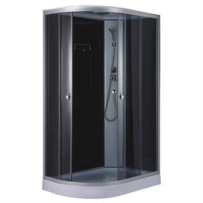 {{photo.Alt || photo.Description || 'Душевая кабина Loranto 1180х780х2080 правосторонняя, черное заднее стекло, поддон 14 см, тонированное стекло 4 мм, профиль хром матовый (CS-877EATM/B-120)'}}