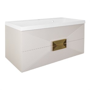 {{photo.Alt || photo.Description || 'Комплект Azario ZENA Тумба 100/2 1000х450х585 подвесная, с раковиной CLASSIK 100, кашемир, ручка золото (CS00096979)'}}