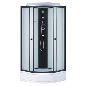 {{photo.Alt || photo.Description || 'Душевая кабина Loranto 980х980х2150 белое заднее стекло, поддон 26 см, матовое стекло 4 мм, профиль черный (CS-881EC26TM/W-100)'}}