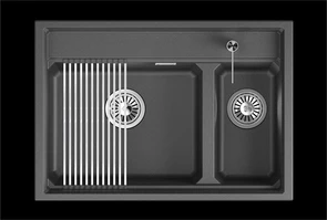 {{photo.Alt || photo.Description || 'Кухонная мойка GRANULA кварц (7302i, ШВАРЦ)'}}