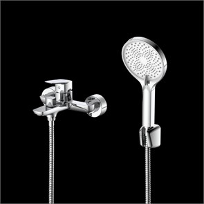 {{photo.Alt || photo.Description || 'Смеситель для ванны с душем DQ Hamburg короткий излив хром (DA1743201)'}}