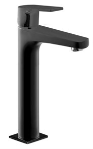 {{photo.Alt || photo.Description || 'Смеситель для раковины AZARIO TREYA высокий, черный матовый (AZ-156845524)'}}